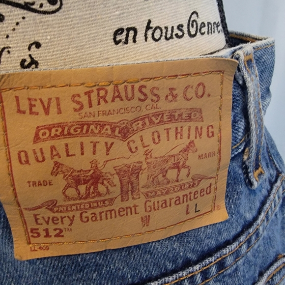 Y2k Women's High Waisted 512 Slimfit Tapered Leg Levi's - Picture 4 of 7